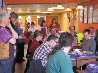 A full house at the Magic Café